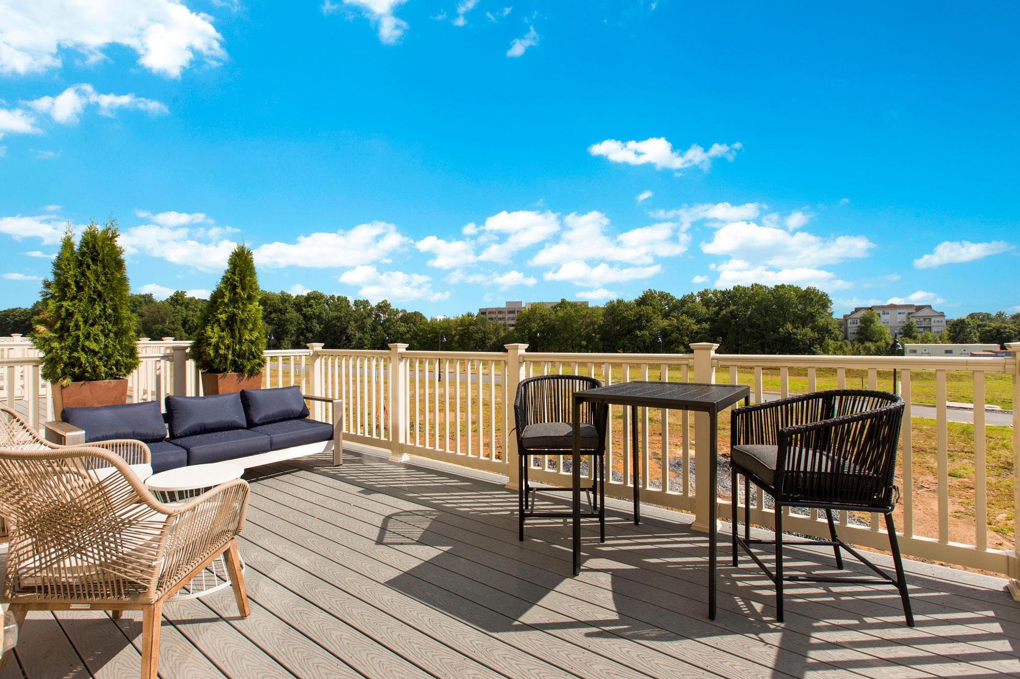Outdoor Patio, Elevator Townhomes in Gaithersburg, MD, Crown by Craftmark Homes