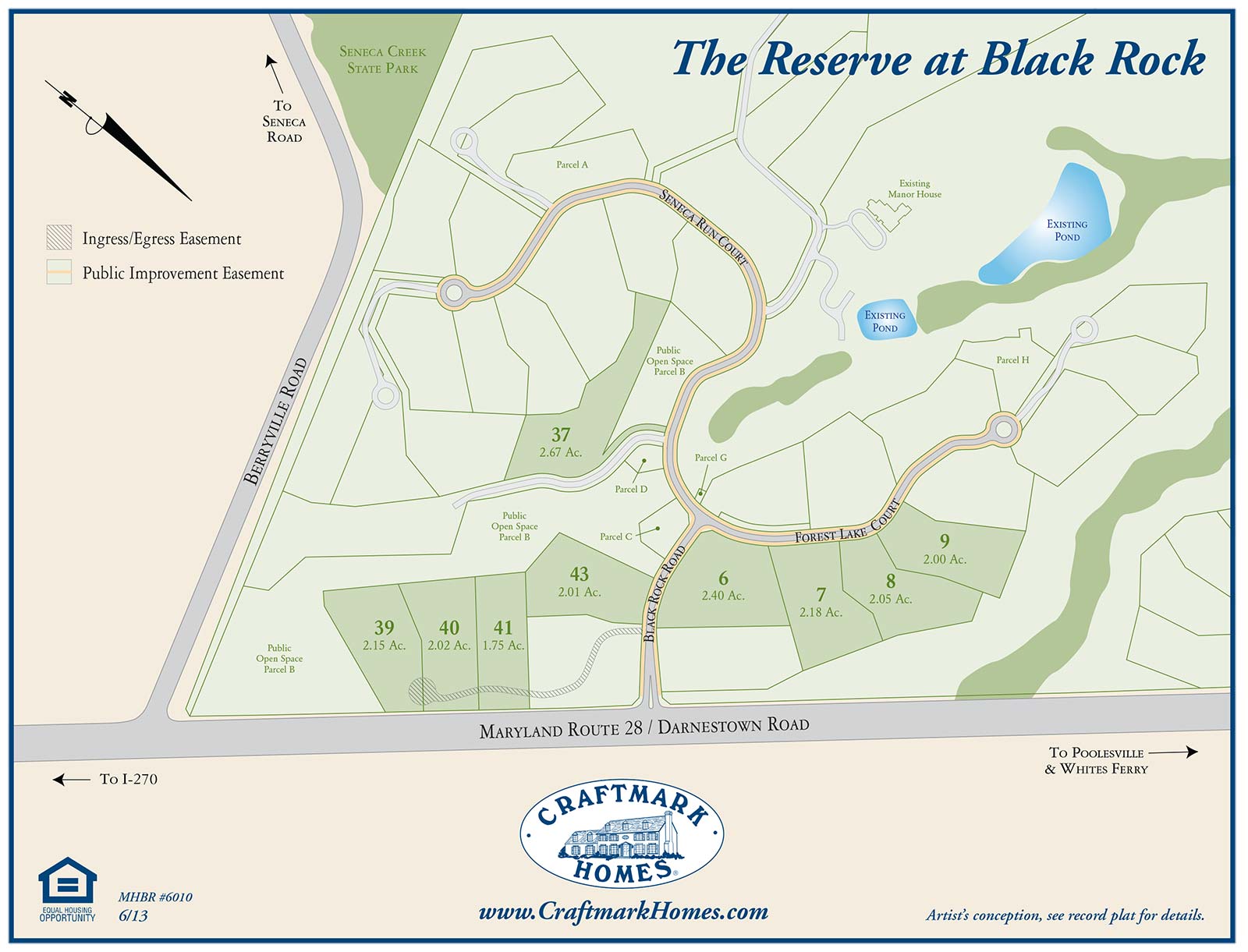 The Reserve at Black Rock Site Plan, Custom Single Family Homes in Montgomery County MD, Craftmark Homes