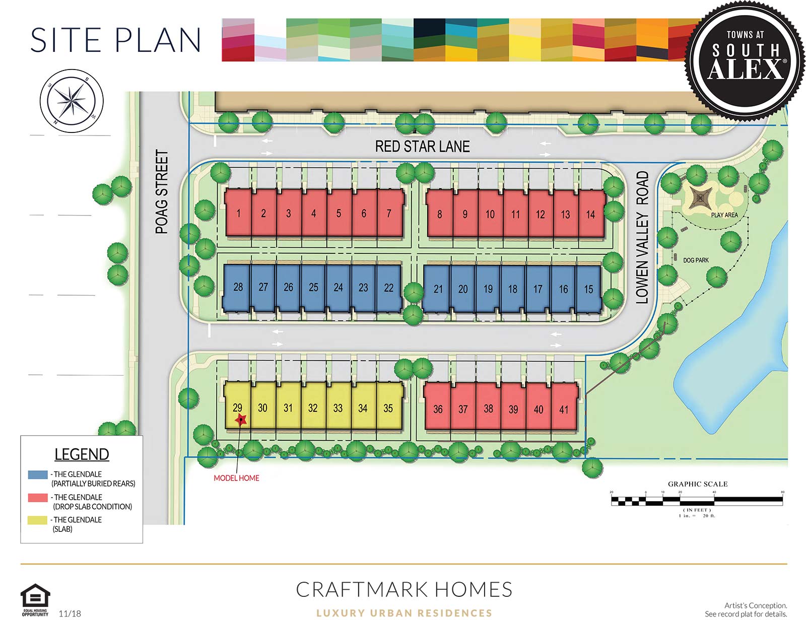 Towns at South Alex Site Plan, 4-Level Townhomes in Alexandria VA, Craftmark Homes